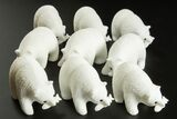 2.5" Realistic White Marble Bears with Fish - Philippines - Photo 4